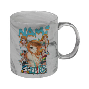 Nami One Piece, Mug ceramic marble style, 330ml