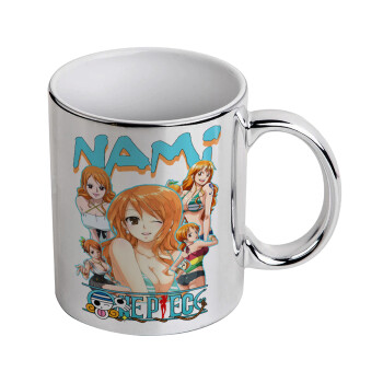 Nami One Piece, Mug ceramic, silver mirror, 330ml