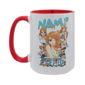 Nami One Piece, Κούπα Mega 15oz, κεραμική Κόκκινη, 450ml