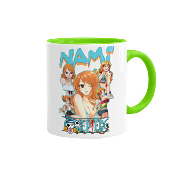 Nami One Piece, Mug colored light green, ceramic, 330ml