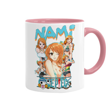 Nami One Piece, Mug colored pink, ceramic, 330ml