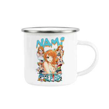 Nami One Piece, Metallic enamel cup white 360ml