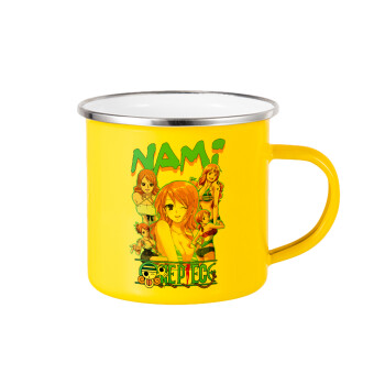 Nami One Piece, Yellow Enamel Metallic Cup 360ml