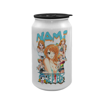 Nami One Piece, Κούπα ταξιδιού μεταλλική με καπάκι (tin-can) 500ml