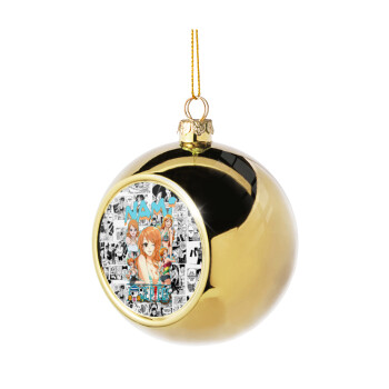 Nami One Piece, Χριστουγεννιάτικη μπάλα δένδρου Χρυσή 8cm