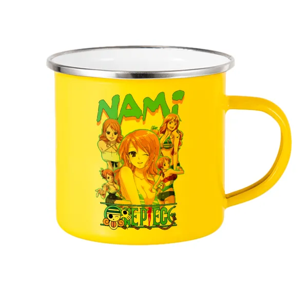 Nami One Piece — Yellow Enamel Metallic Cup 360ml