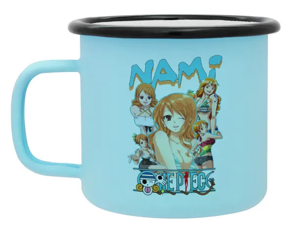 Nami One Piece — Κούπα Μεταλλική εμαγιέ ΜΑΤ σιέλ 360ml