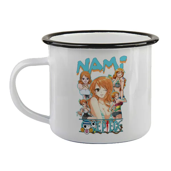 Nami One Piece — Κούπα εμαγιέ με μαύρο χείλος 360ml