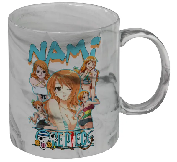 Nami One Piece — Κούπα κεραμική, marble style (μάρμαρο), 330ml
