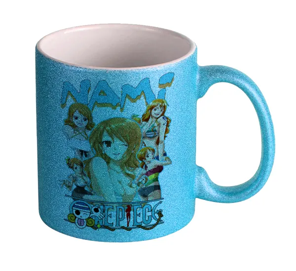 Nami One Piece — Κούπα Σιέλ Glitter που γυαλίζει, κεραμική, 330ml