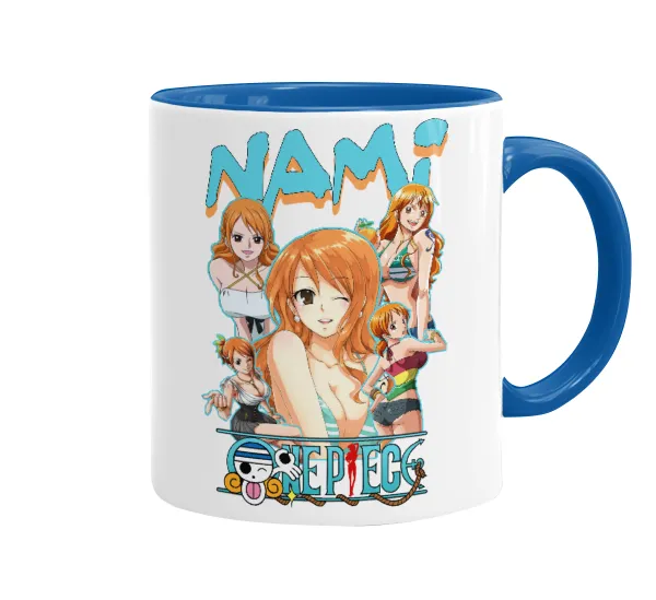 Nami One Piece — Κούπα χρωματιστή μπλε, κεραμική, 330ml