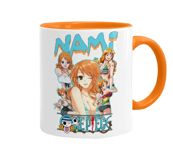 Nami One Piece — Κούπα χρωματιστή πορτοκαλί, κεραμική, 330ml