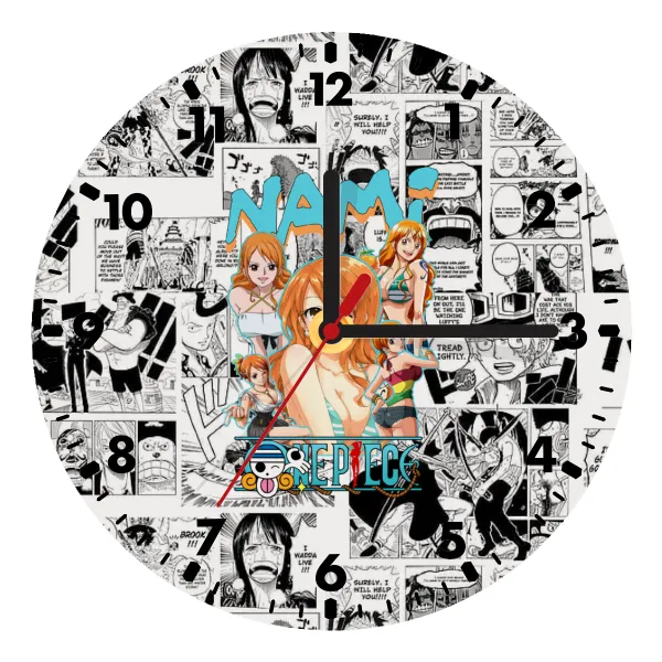 Nami One Piece — Ρολόι τοίχου ξύλινο (20cm)