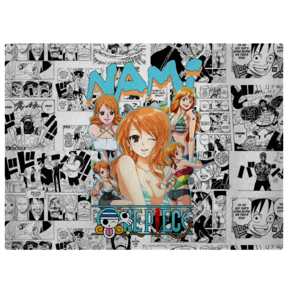 Nami One Piece — Επιφάνεια κοπής γυάλινη (38x28cm)