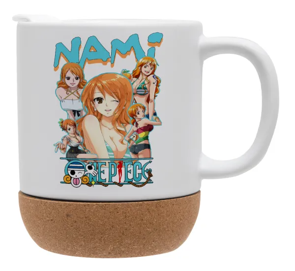 Nami One Piece — Κούπα, κεραμική με βάση φελού και καπάκι (ΜΑΤ), 330ml
