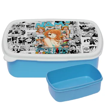 Nami One Piece, ΜΠΛΕ παιδικό δοχείο φαγητού (lunchbox) πλαστικό (BPA-FREE) Lunch Βox M18 x Π13 x Υ6cm