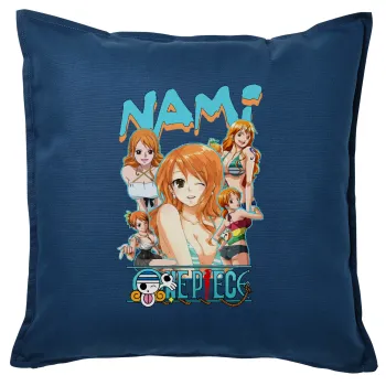Nami One Piece, Sofa cushion Blue 50x50cm includes filling