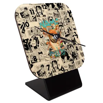 Nami One Piece, Επιτραπέζιο ρολόι σε φυσικό ξύλο (10cm)