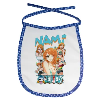 Nami One Piece, Σαλιάρα μωρού αλέκιαστη με κορδόνι Μπλε