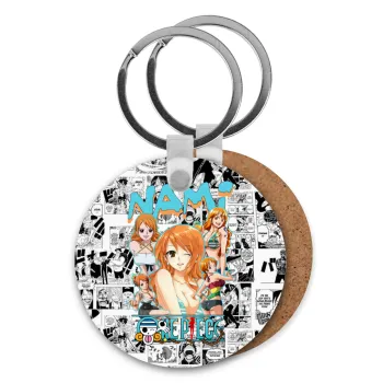 Nami One Piece, Μπρελόκ Ξύλινο στρογγυλό MDF Φ5cm