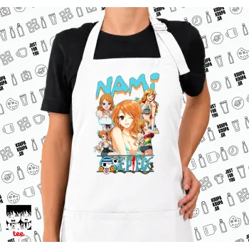 Nami One Piece, Ποδιά μακριά Σεφ ολόσωμη με τσέπες white (ΕΝΗΛΙΚΩΝ)