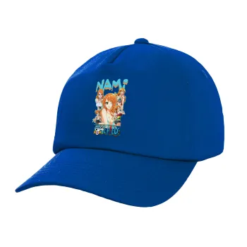Nami One Piece, Twill Καπέλο παιδικό ΜΠΛΕ (100% ΒΑΜΒΑΚΕΡΟ, ΠΑΙΔΙΚΟ, UNISEX)