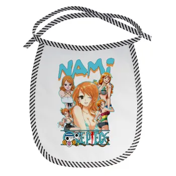Nami One Piece, Σαλιάρα μωρού αλέκιαστη με κορδόνι Μαύρη