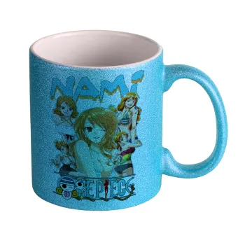 Nami One Piece, Κούπα Σιέλ Glitter που γυαλίζει, κεραμική, 330ml