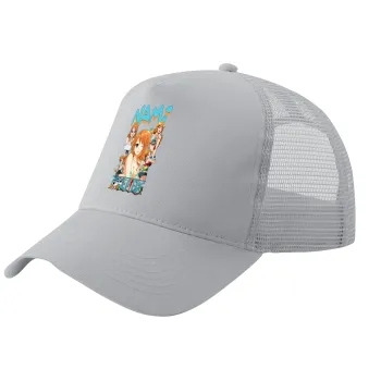 Nami One Piece, Trucker Hat with Mesh, GREY, (COTTON, KIDS, UNISEX, ONE SIZE)