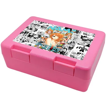 Nami One Piece, Παιδικό δοχείο κολατσιού ΡΟΖ 185x128x65mm (BPA free πλαστικό)