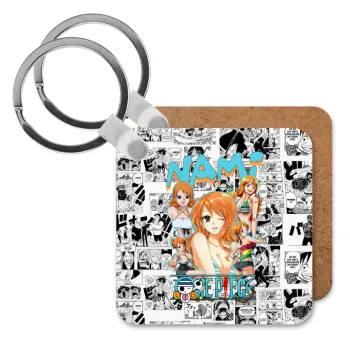 Nami One Piece, Μπρελόκ Ξύλινο τετράγωνο MDF