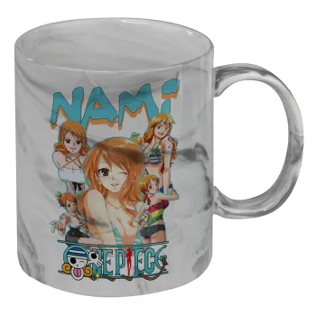 Nami One Piece, Mug ceramic marble style, 330ml