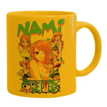 Nami One Piece, Κούπα, κεραμική κίτρινη, 330ml