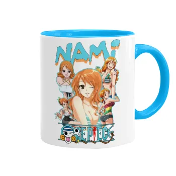 Nami One Piece, Mug colored light blue, ceramic, 330ml