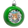 Green Christmas tree ornament bauble 8cm