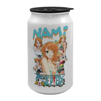 Nami One Piece, Κούπα ταξιδιού μεταλλική με καπάκι (tin-can) 500ml