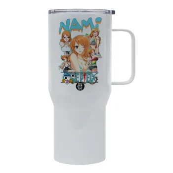 Nami One Piece, Mega Stainless steel Tumbler with lid, double wall 750L