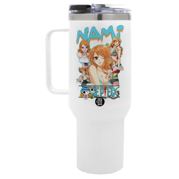 Nami One Piece, Mega Tumbler με καπάκι, διπλού τοιχώματος (θερμό) 1,2L