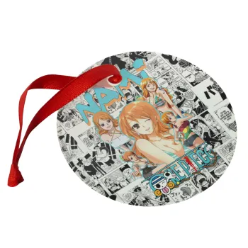 Nami One Piece, Christmas ornament glass 9cm