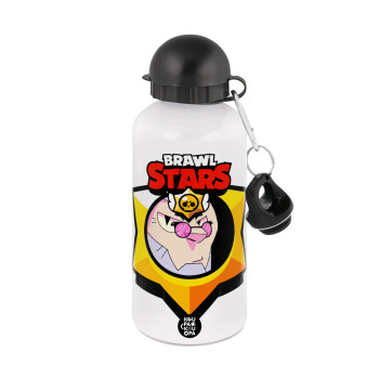 Brawl Stars Byron, Μεταλλικό παγούρι νερού, Λευκό, αλουμινίου 500ml