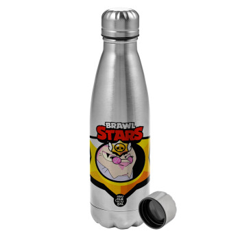 Brawl Stars Byron, Metallic water bottle, stainless steel, 750ml
