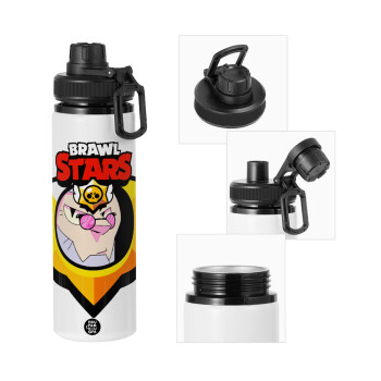 Brawl Stars Byron, Metal water bottle with safety cap, aluminum 850ml