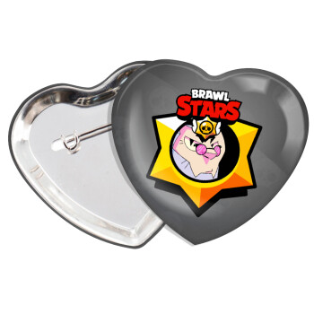 Brawl Stars Byron, Κονκάρδα παραμάνα καρδιά (57x52mm)