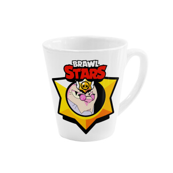 Brawl Stars Byron, Κούπα κωνική Latte Λευκή, κεραμική, 300ml