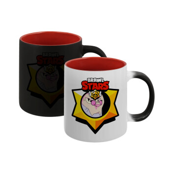 Brawl Stars Byron, Κούπα Μαγική εσωτερικό κόκκινο, κεραμική, 330ml που αλλάζει χρώμα με το ζεστό ρόφημα