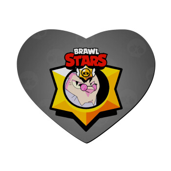 Brawl Stars Byron, Mousepad καρδιά 23x20cm