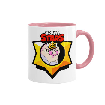 Brawl Stars Byron, Mug colored pink, ceramic, 330ml