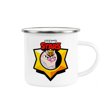Brawl Stars Byron, Metallic enamel cup white 360ml