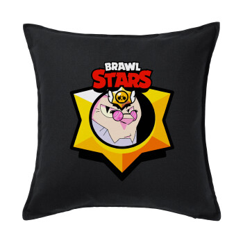 Brawl Stars Byron, Sofa cushion black 50x50cm includes filling