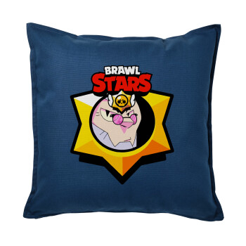 Brawl Stars Byron, Μαξιλάρι καναπέ Μπλε 100% βαμβάκι, περιέχεται το γέμισμα (50x50cm)